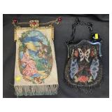 (2) Victorian Beaded Purses