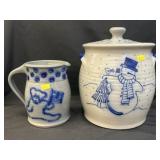 Eldreth Pottery Canister w/ Pitcher