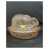 Art Glass Rabbit on Nest