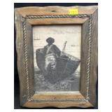 Framed Etched Glass Tile