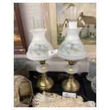 2 Paint Decorated Table Lights