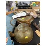 (2) Copper Teapots