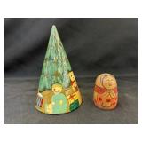 (2) Wooden Nesting Doll Sets