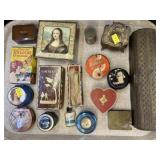 Vintage Boxes w/ Brass Dec. Pencil Box
