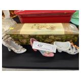 Decorative Storage Box w/ Porcelain Shoes