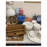 Dinnerware w/ Utensils & Table Light