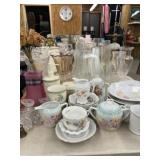 Chinaware w/ Vases & Chimneys