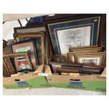 (2) Boxes Framed Goods & Photo Frames