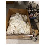 Crocheted Table Linens w/ Tripod