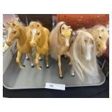 (5) Plastic Bodied Horses
