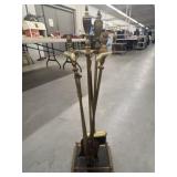 Brass Fireplace Set