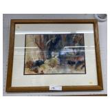 Framed D. Zogas Watercolor