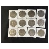 (12) Eisenhower $1 Coins