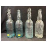 (4) Lancaster & York Co. Embossed Brewery Bottles