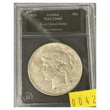 1923 Peace Silver Dollar