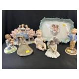 Porcelain Figurines w/ Tray