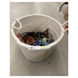 Wash Tub w/ Jumper Cables & Cords