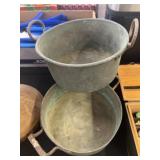 (2) Copper Pots