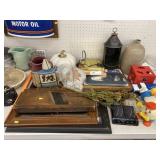 Damaged Storage Jug w/ Slaw Board & Home Decor