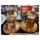 Copper Coffee Pot w/ Pitcher