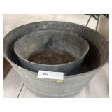 2 Galvanized Wash Tubs