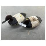 (2) Carved Wood Working Duck Decoys