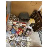Porcelain Trinket Boxes, Candles, Corkboard