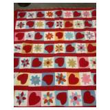 Pinwheel & Heart Pattern Quilt