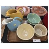 Pottery Serving Bowls w/ Pitchers