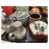Agateware Lunch Pail w/ Storage Crock & Box