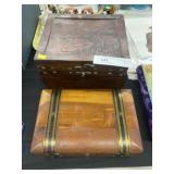 (2) Hinged Top Storage Boxes