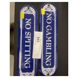 (2) Contemporary Tin Signs