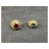 (2) 10K Gold Class Ring
