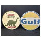 (2) Contemporary Tin Petroleum Signs