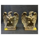 (2) Brass Eagle Bookends