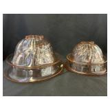 (4) Pink Depression Nesting Bowls