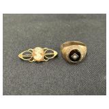 10K Gold Ring w/ Pin