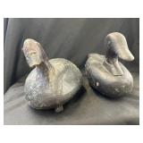 (2) Vintage Carved Wood Working Decoys
