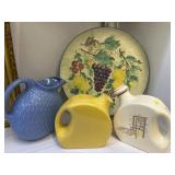 Decorative Pottery Pitchers & Charger