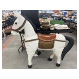 Large Antique Carved Wood Horse