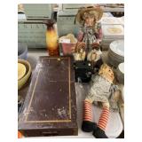Document Box w/ Dolls & Vases