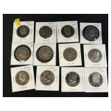 (12) Kennedy Proof Half Dollars