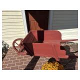 Vintage Repainted Wooden Wheelbarrow