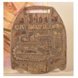 Vintage Caterpillar Tractor Metal Watch Fob