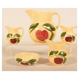 Vintage Wattware Yellowware Pitchers & Bowl