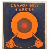 Clarke Mfg. Co. Antique Cannon Ball Target Game