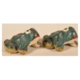 Painted Pair Cast Iron Frog Door Stops
