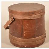 10 1/2" Vintage Wood Primitive Firkin
