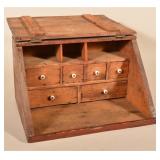 Primitive Painted Make-Do Countertop Cupboard