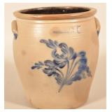 5-Gallon Freehand-Decorated Cowden & Wilcox Crock